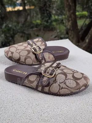 Coach Archival Buckle Flat Mules Size 37-41
