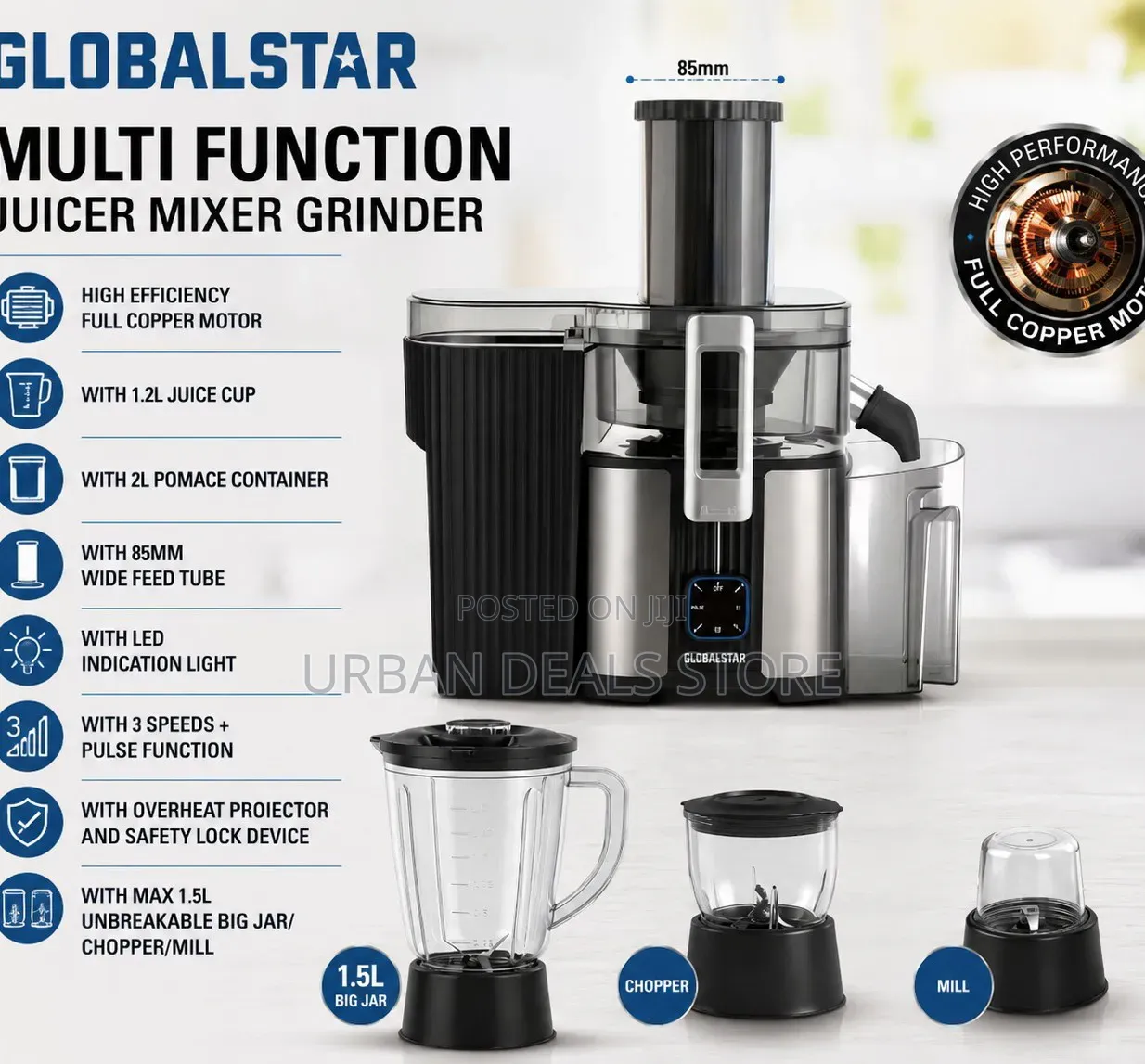GLOBALSTAR Multifunctional Food Processor GS-CF600