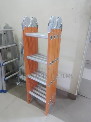 4by 4 Multipurpose Aluminum Ladder Orange in Colour