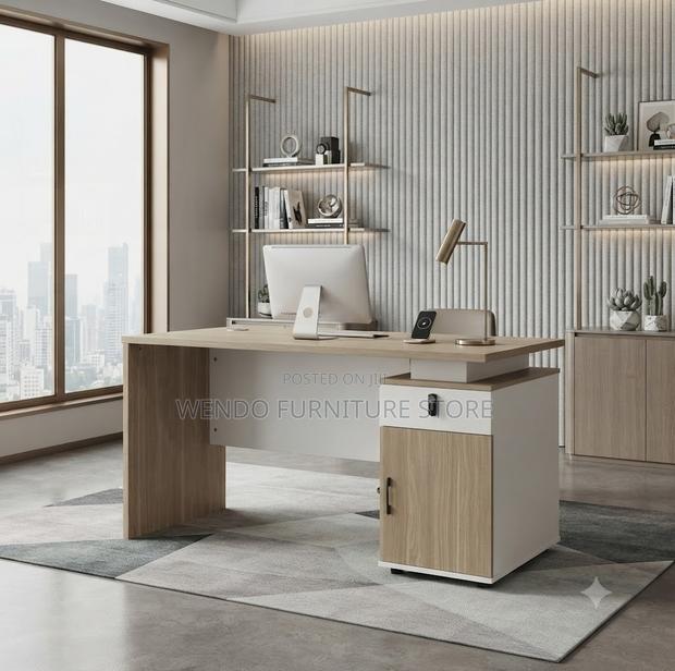 Office Desk; 1400MM Executive Home Office Drawered Desk