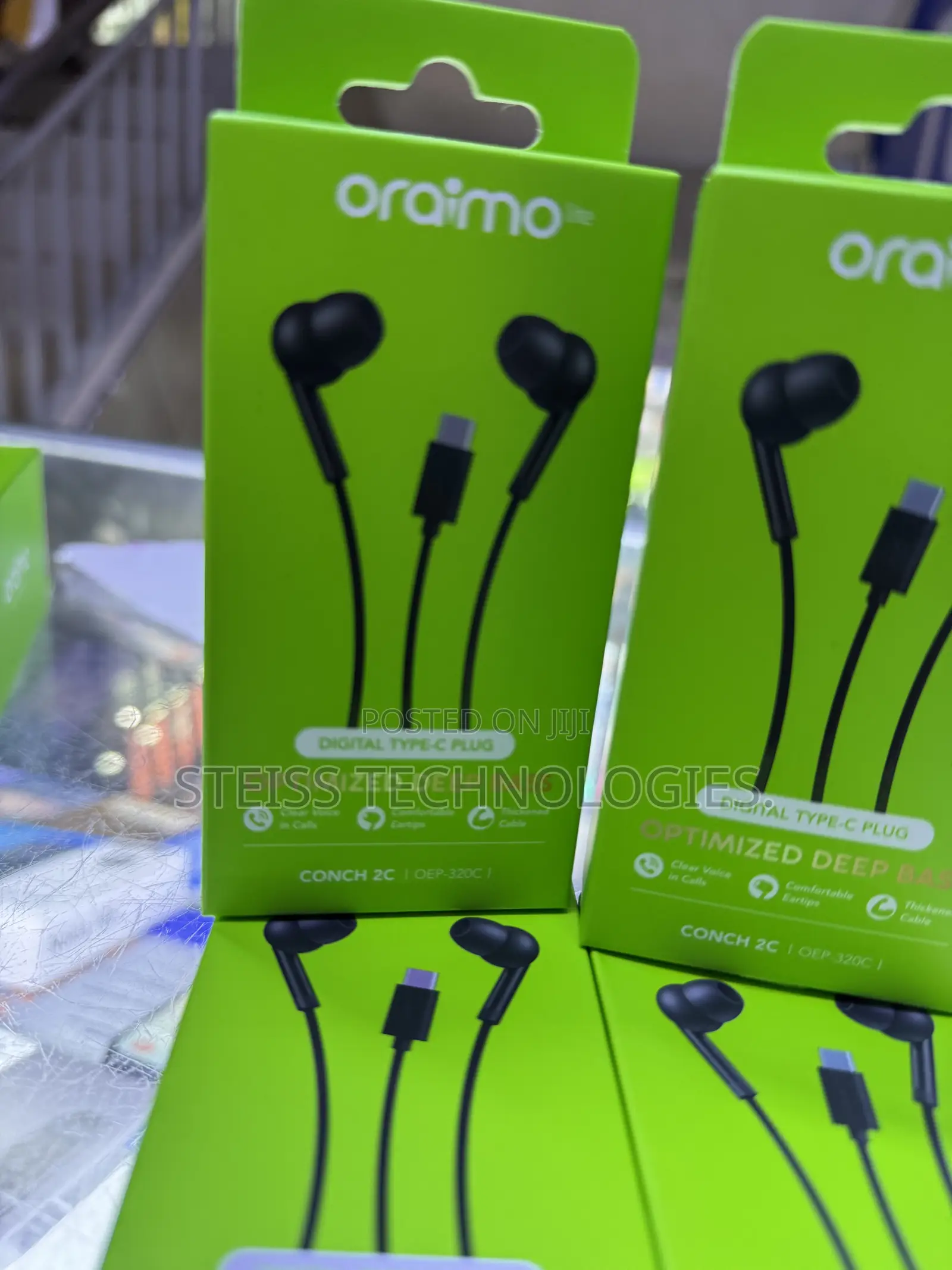 Type C Oraimo Wired Headsets.
