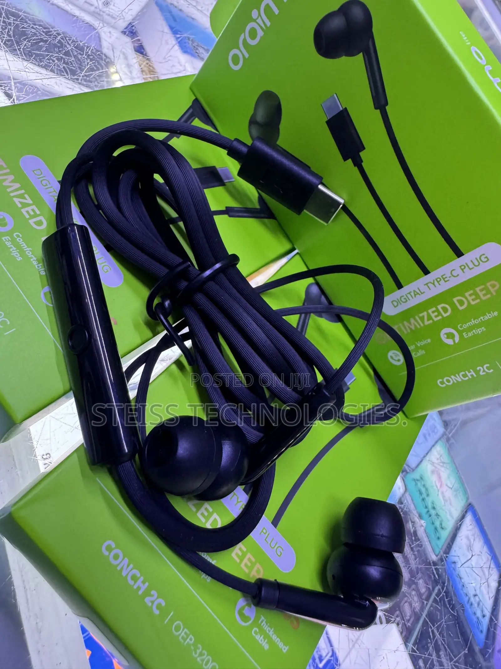 Type C Oraimo Wired Headsets.