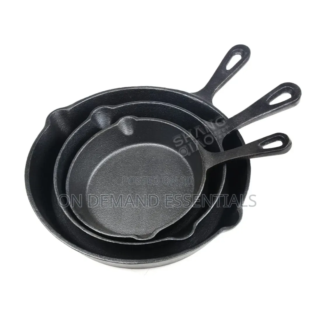 3pcs Non-Stick Cast Iron Pan Set