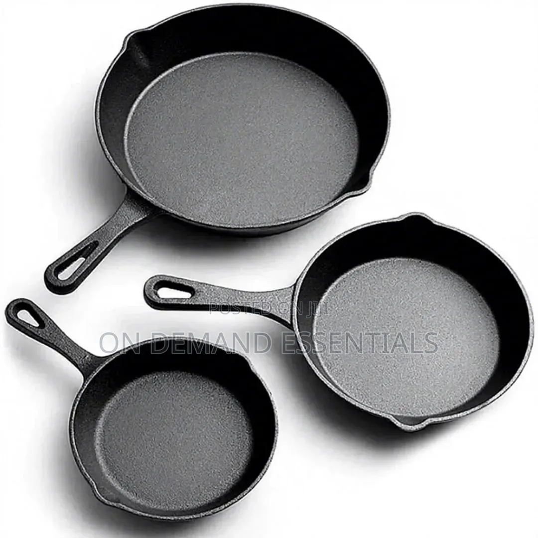 3pcs Non-Stick Cast Iron Pan Set