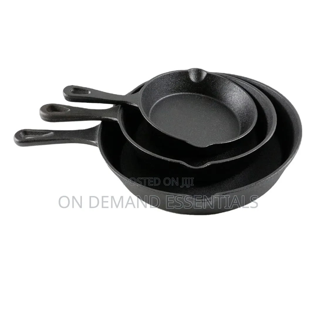 3pcs Non-Stick Cast Iron Pan Set