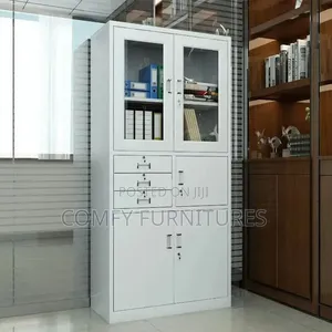 Metallic File Cabinet With Safe