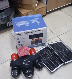4G SIM Card Solar Camera 4 Lens AI Motion Detection Alarm