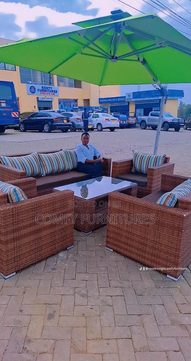 7 Seater Rattan Outdoor Set 3 2 1 1 Plus Table - thumbnail 2
