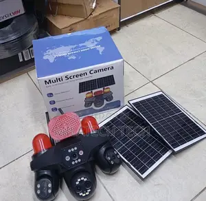 Wireless 4 Lens Solar Camera 4G PTZ CCTV With Siren Alarm