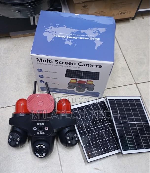 Smart 4 Lens Solar Camera 4G Waterproof CCTV With Alarm