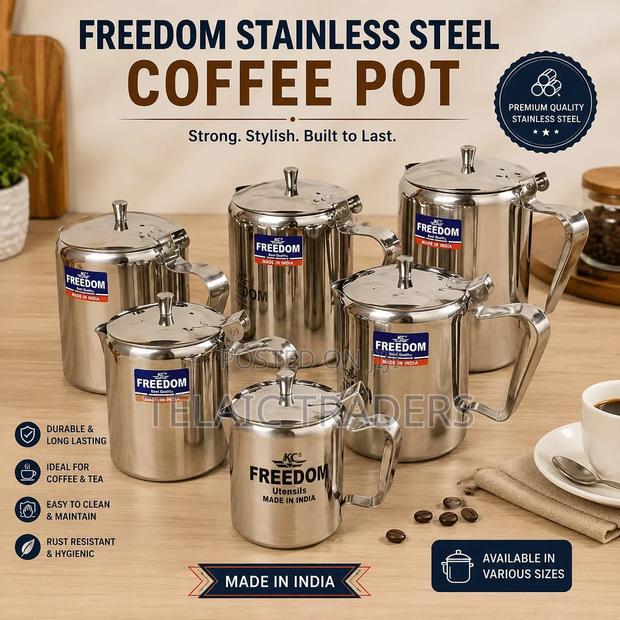 750ML Stainless Steel Coffee Pot - main view