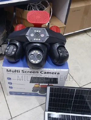4G Solar Camera 4 Lens 360° PTZ Security Camera With Siren