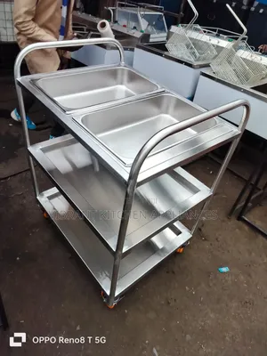 3-Tier Stainless Steel Medical Trolley