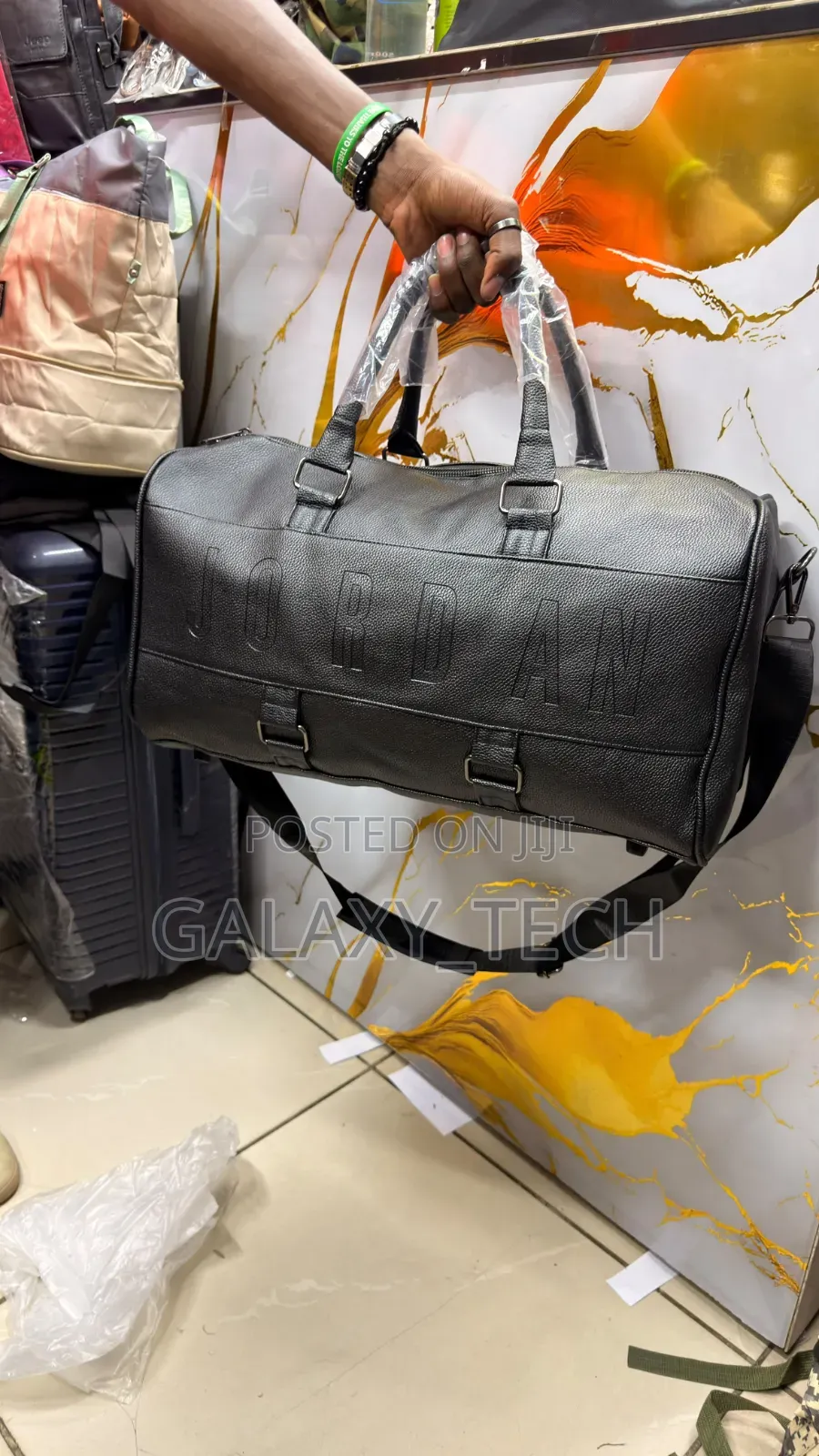 Jordan Leather Duffel Bag