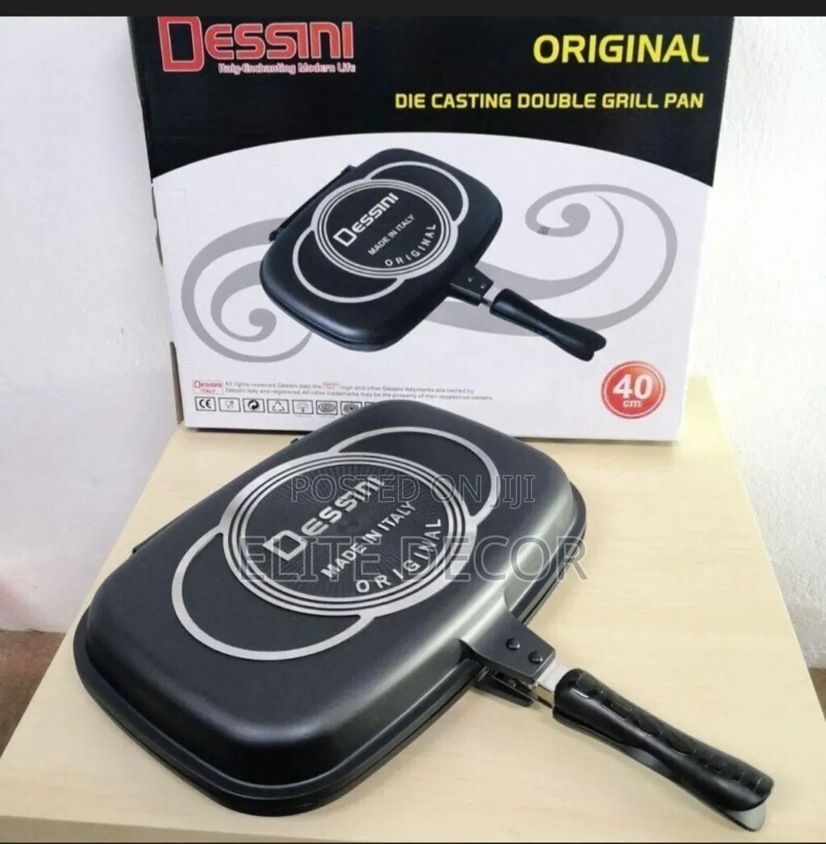 Dessini 40cm Die Casting Double Grill Pan – Non-Stick Pressure