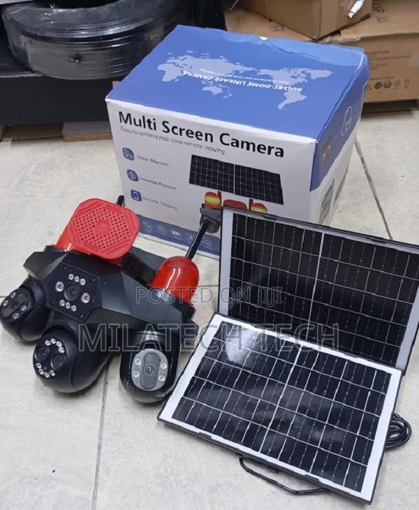 4 Lens Solar Camera With Motion Detection and Siren - main view