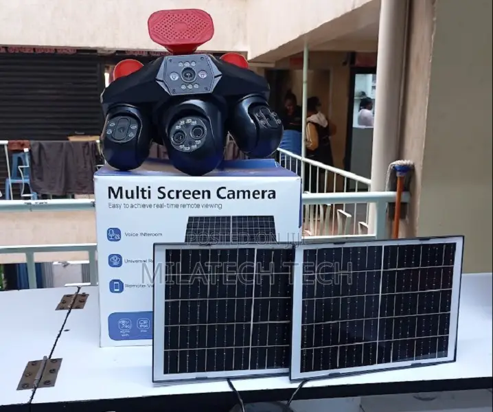 Solar 4G CCTV Camera 4 Lens Two Way Audio