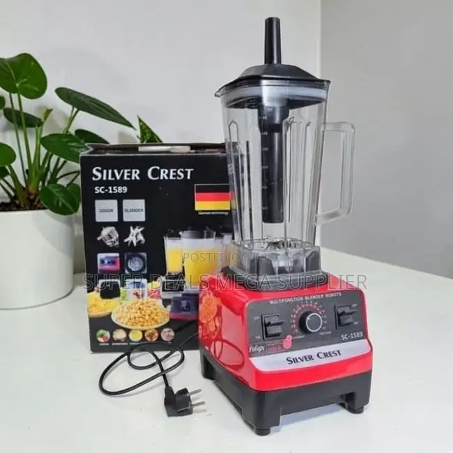 Fruit Juice Maker Silver Crest 2-in-1 Double Cup Blender and Grinder