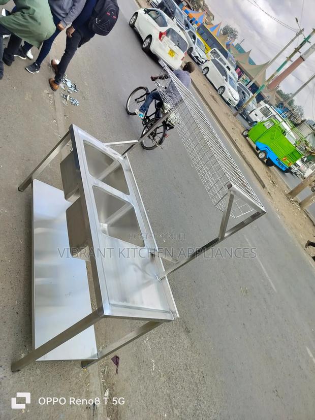 Stainless Steel Double Bowl Sink With Storage Rack - main view