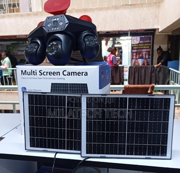 4 Lens Solar CCTV Camera for Farm Office Home