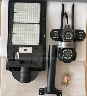 V616 3-Lens Solar CCTV With 1000W Street Light