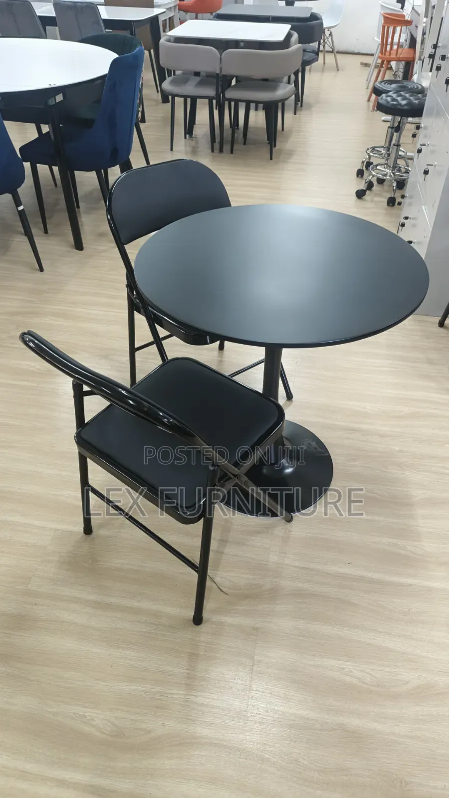 Diameter 70cm Table Plus Two Foldable Chairs