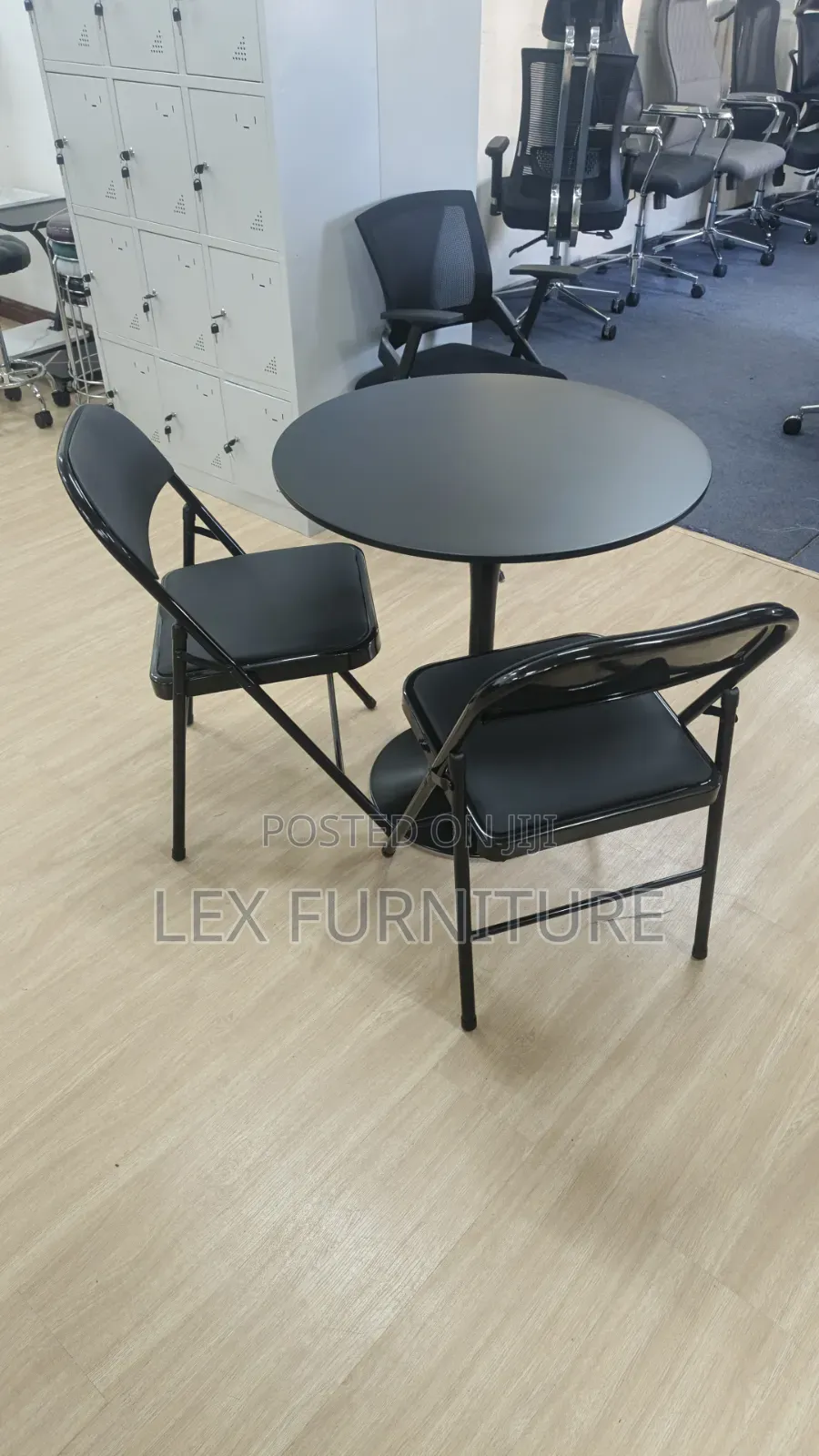 Diameter 70cm Table Plus Two Foldable Chairs