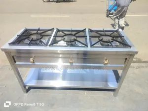 Commercial Triple-Burner Gas Stove