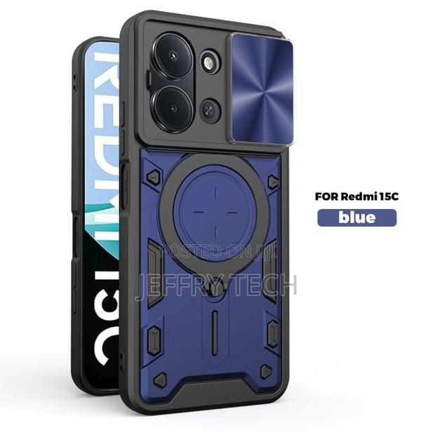 Magnetic 15C Shockproof Protective Case for Redmi - Car Magnetic, Sli - thumbnail 2