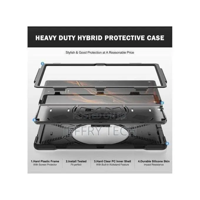 Samsung Galaxy Tab A9 Plus 11 Inch Case Cover, Rugged 3 Layer Armor C
