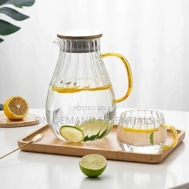 Stripped / Pumpkin Transparent Teapot - thumbnail 2