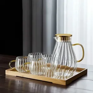 Stripped / Pumpkin Transparent Teapot