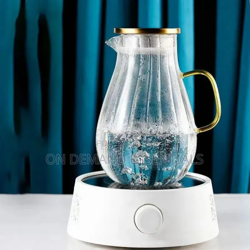Stripped / Pumpkin Transparent Teapot