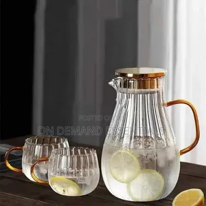 Stripped / Pumpkin Transparent Teapot
