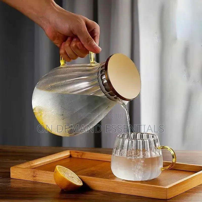 Stripped / Pumpkin Transparent Teapot