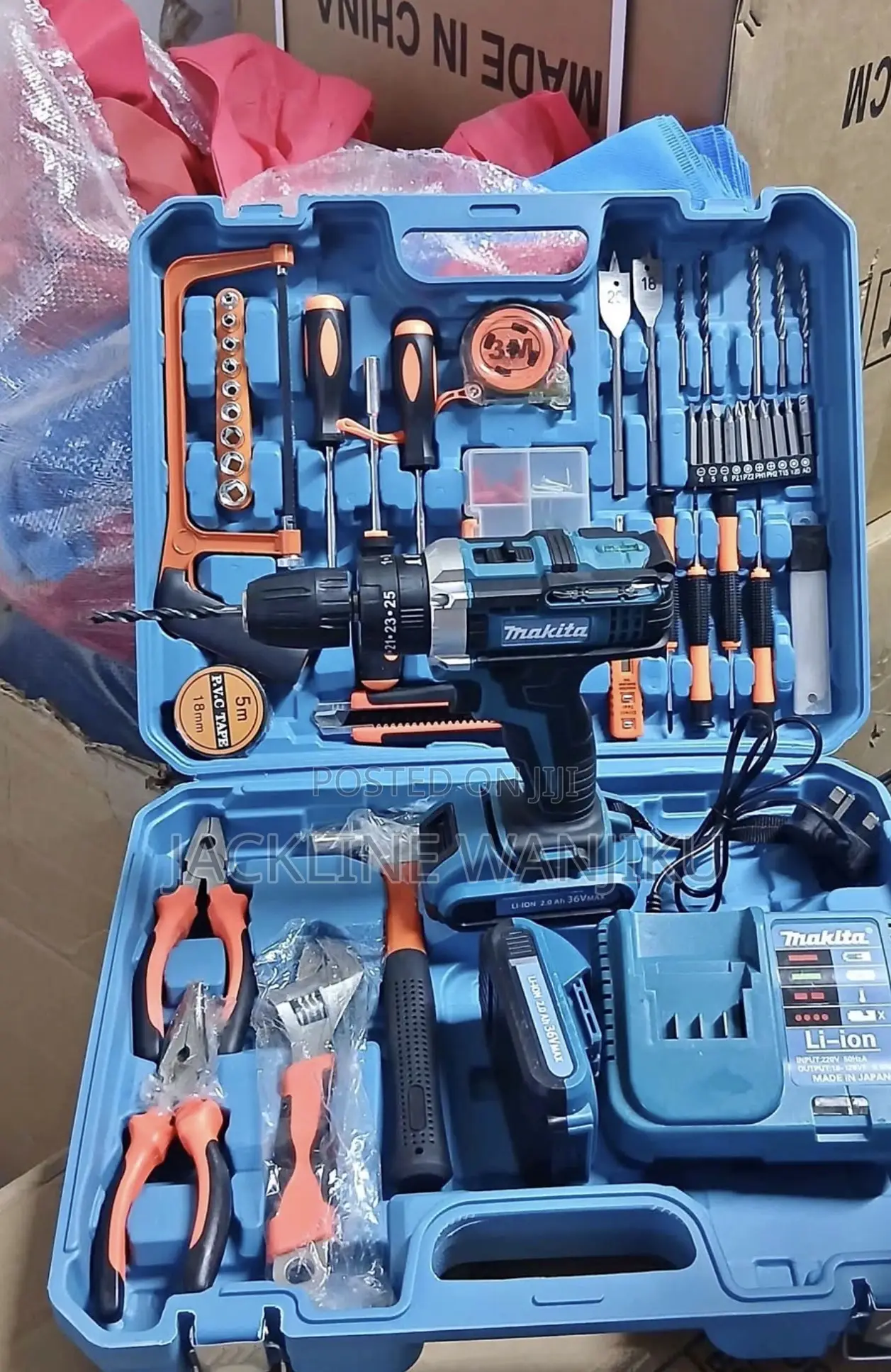 Cordless Drill Set With Tools Makita/Rechargeable Makita Drill Set 36v