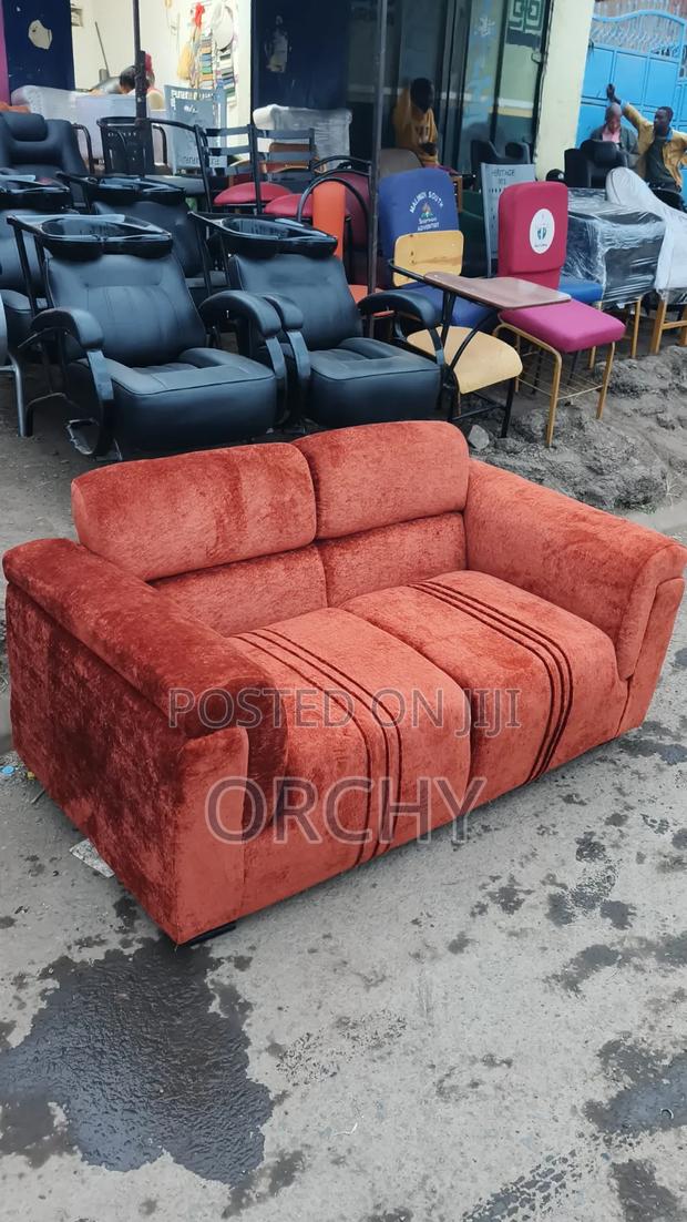 2 Seater Burnt Orange Spring Sofa - thumbnail 2