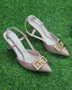 Ladies Elegant, Patent Leather Pointed-Toe Slingback Heel Size 37-42