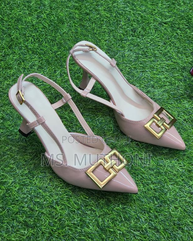 Ladies Elegant, Patent Leather Pointed-Toe Slingback Heel Size 37-42 - thumbnail 4
