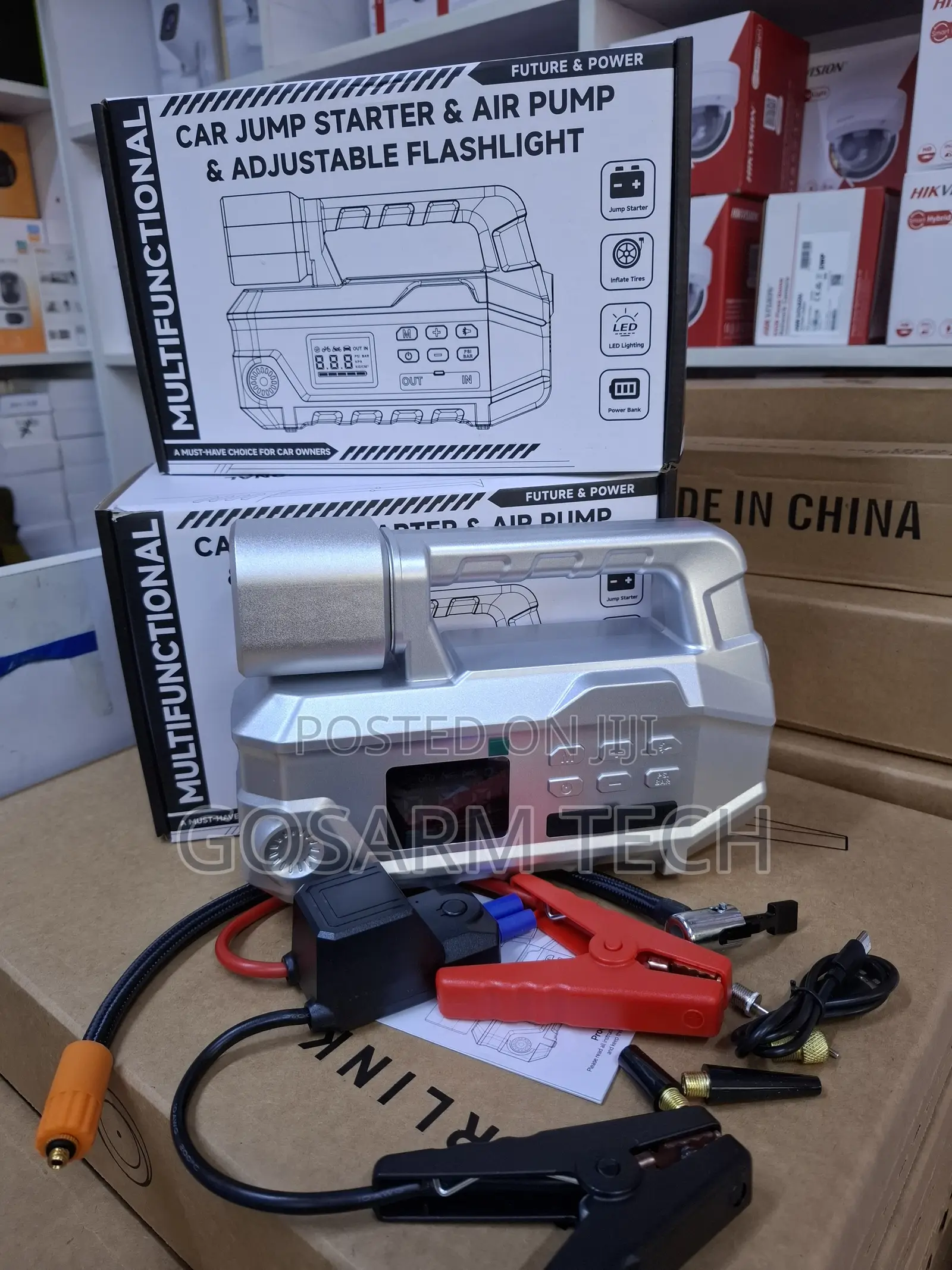 High Power Digital Jump Starter Pro Max With Adjustable Flashlight