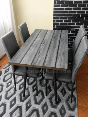 Grey Top Glass Dinning Set