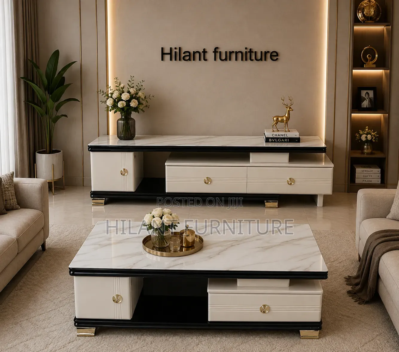 TV Stand and Coffee Table Set