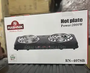 Rashnik Rashnik Electric Double Burner Hot Plate -Heavy Duty Cast Iron