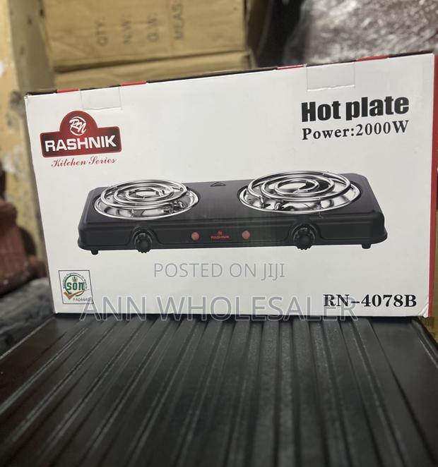 Rashnik 2000W Portable Electric Double Coil Burner With Dual Control - main view
