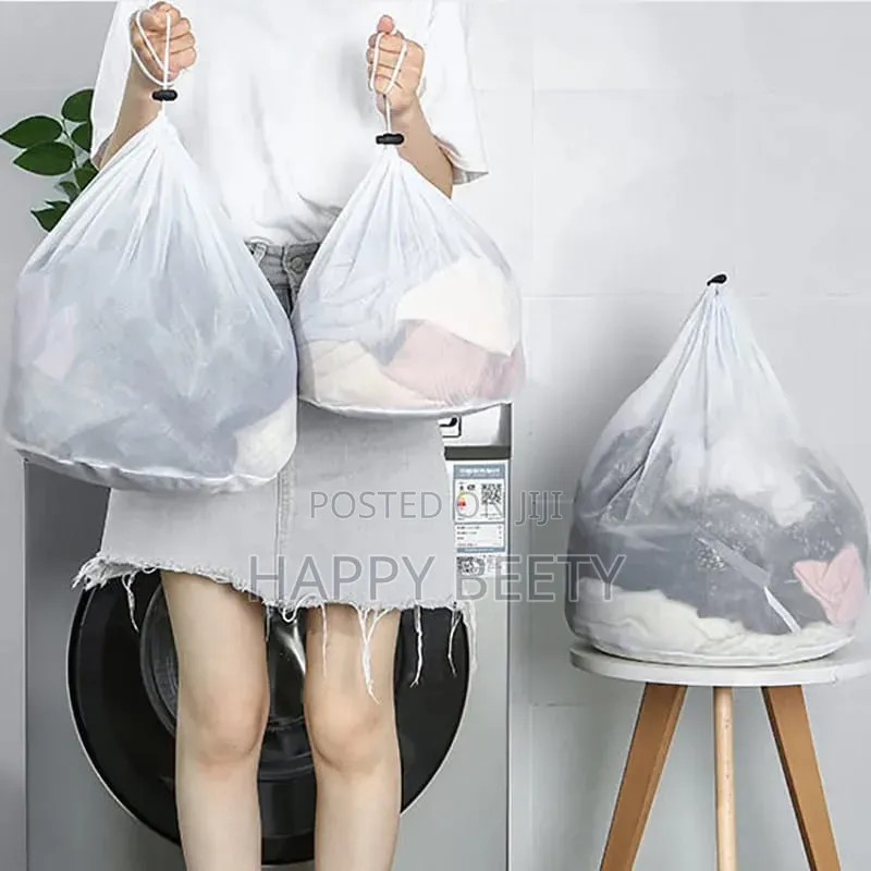 *3 PCS Assorted Drawstring Laundry Mesh Bags*