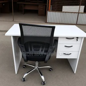 Black Chair Office White Desk