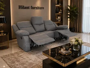 Gray 3 Seater Recliner Sofa.