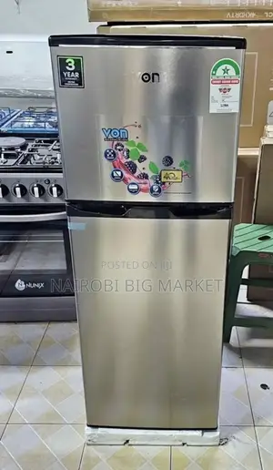 Von 138 Double Door Fridge W Ith Adjustable Glass Shelves