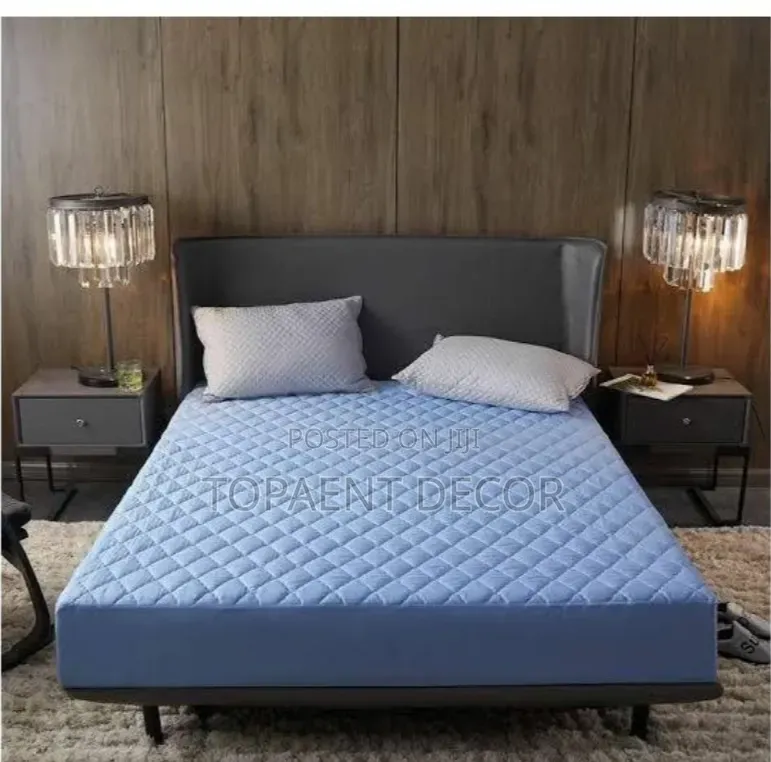 Blue Non Allergens Waterproof Mattress Protector