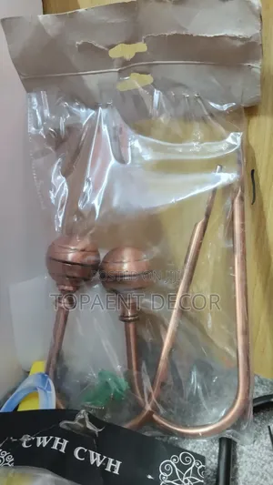 Black and Brown Wall Curtain Holders